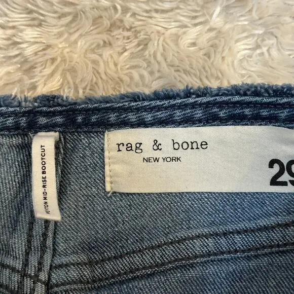 Rag & Bone Sz 29 Peyton Mid Rise Bootcut Medium Wash Jeans Misty WDD23P2928B7MI - Picture 4 of 11